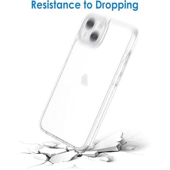 iPhone 13 6.1-Inch, Non-Yellowing Shockproof Phone Bumper Cover, (Clear) - Picture 3 of 6